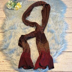 Talbots Wool Blend Multicolor Knit Scarf